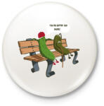 printfashion Spanok - Kitűző, hűtőmágnes - Fehér (3075964)