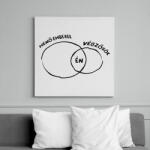 printfashion Menő végzős fekete - Vászonkép - Fehér (6637667)