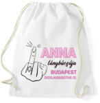 printfashion Egyedi név lámybúcsúja - fekete - Sportzsák, Tornazsák - Fehér (13521939)