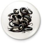 printfashion Koponya - Kitűző, hűtőmágnes - Fehér (15176168)