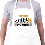 printfashion Barber evolution - Kötény - Fehér (9122551)