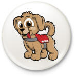 printfashion Rescue Puppy - Kitűző, hűtőmágnes - Fehér (3077325)
