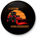 printfashion A legjobb homlokrakodós - Kitűző, hűtőmágnes - Fekete (4762281)