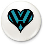 printfashion Volkswagen love - Kitűző, hűtőmágnes - Fehér (3078349)