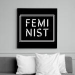printfashion Feminist (white) - Vászonkép - Fekete (8535042)