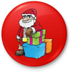 printfashion Santa - Kitűző, hűtőmágnes - Piros (3108308)