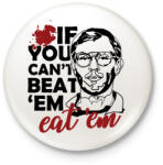 printfashion Eat 'em - Kitűző, hűtőmágnes - Fehér (9336086)