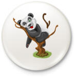 printfashion Panda jóga - Kitűző, hűtőmágnes - Fehér (12055318)