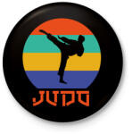 printfashion Judo - Harcművészet - Kitűző, hűtőmágnes - Fekete (7570133)