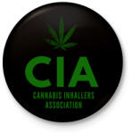 printfashion CIA - Kitűző, hűtőmágnes - Fekete (3100084)