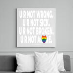 printfashion you are not alone. - humanista - LMBT / LMBTQIA (134) - Vászonkép - Fehér (6633882)