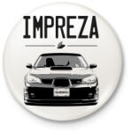 printfashion Subaru Impreza - Kitűző, hűtőmágnes - Fehér (3079930)