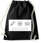 printfashion Jogosítvány megszerezve - Sportzsák, Tornazsák - Fekete (6391441)