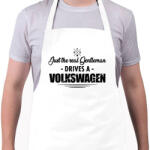 printfashion Just the real Gentleman - Volkswagen - Kötény - Fehér (4915007)