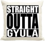 printfashion Straight Outta Gyula - Párnahuzat, Díszpárnahuzat - Lenvászon (934765)