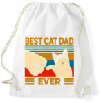 printfashion Best Cat Dad Ever - Sportzsák, Tornazsák - Fehér (6355710)