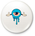 printfashion Blue Monster - Kitűző, hűtőmágnes - Fehér (3082995)