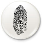 printfashion leopárd - Kitűző, hűtőmágnes - Fehér (7469972)