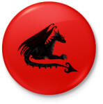 printfashion Sötét sárkány - Kitűző, hűtőmágnes - Piros (3106936)