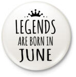 printfashion A legendák júniusban születnek - Kitűző, hűtőmágnes - Fehér (3074888)