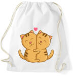 printfashion Szerelmes macskák - Sportzsák, Tornazsák - Fehér (11881228)