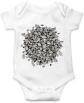 printfashion Leaves and brown eyes - Baba Body - Fehér (6311096)