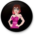 printfashion Lehetsz egyedi! - Kitűző, hűtőmágnes - Fekete (3099073)