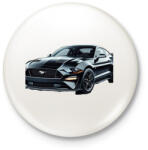 printfashion Mustang - Kitűző, hűtőmágnes - Fehér (15210857)