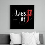 printfashion Lies of P - logo - Vászonkép - Fekete (15798786)
