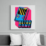 printfashion Retro játék - Vászonkép - Fehér (6632245)