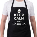 printfashion HO HO HO - Kötény - Fekete (9550498)