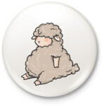 printfashion Bárány - Kitűző, hűtőmágnes - Fehér (3938607)
