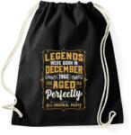 printfashion A tökéletes legendák decemberben születtek - Sportzsák, Tornazsák - Fekete (6087892)