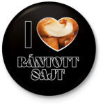 printfashion I love Rántott sajt - Kitűző, hűtőmágnes - Fekete (11003832)