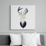 printfashion Szarvas absztrakt - Vászonkép - Fehér (6637672)