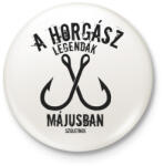printfashion A horgász legendák - Kitűző, hűtőmágnes - Fehér (5002840)