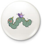 printfashion Hernyó - Kitűző, hűtőmágnes - Fehér (16144155)