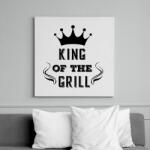 printfashion king of the grill fekete - Vászonkép - Fehér (14019757)
