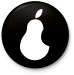printfashion Pear White - Kitűző, hűtőmágnes - Fekete (3097106)