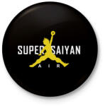 printfashion Super Saiyan Air - Kitűző, hűtőmágnes - Fekete (3094810)