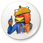 printfashion Durr Burger - Fortnite - Kitűző, hűtőmágnes - Fehér (3996535)
