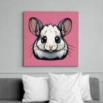 printfashion Baba csincsilla - Vászonkép - Rózsaszín (13758973)