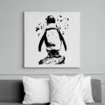 printfashion pingvin rajz - Vászonkép - Fehér (6630469)