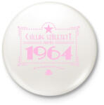 printfashion csillag-1964-pink - Kitűző, hűtőmágnes - Fehér (3076639)