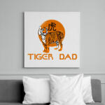printfashion tiger dad - Vászonkép - Fehér (6631506)
