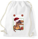 printfashion Dínós Karácsony - Sportzsák, Tornazsák - Fehér (14673153)