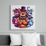 printfashion Freddy Fazbear and friends - Vászonkép - Fehér (14952106)