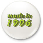printfashion made-in-1996-green-grey - Kitűző, hűtőmágnes - Fehér (3076253)