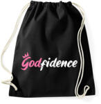 printfashion Godfidence - Sportzsák, Tornazsák - Fekete (2489285)