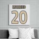 printfashion Házassági évforduló - első fele - Vászonkép - Fehér (13529809)